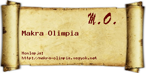 Makra Olimpia névjegykártya
